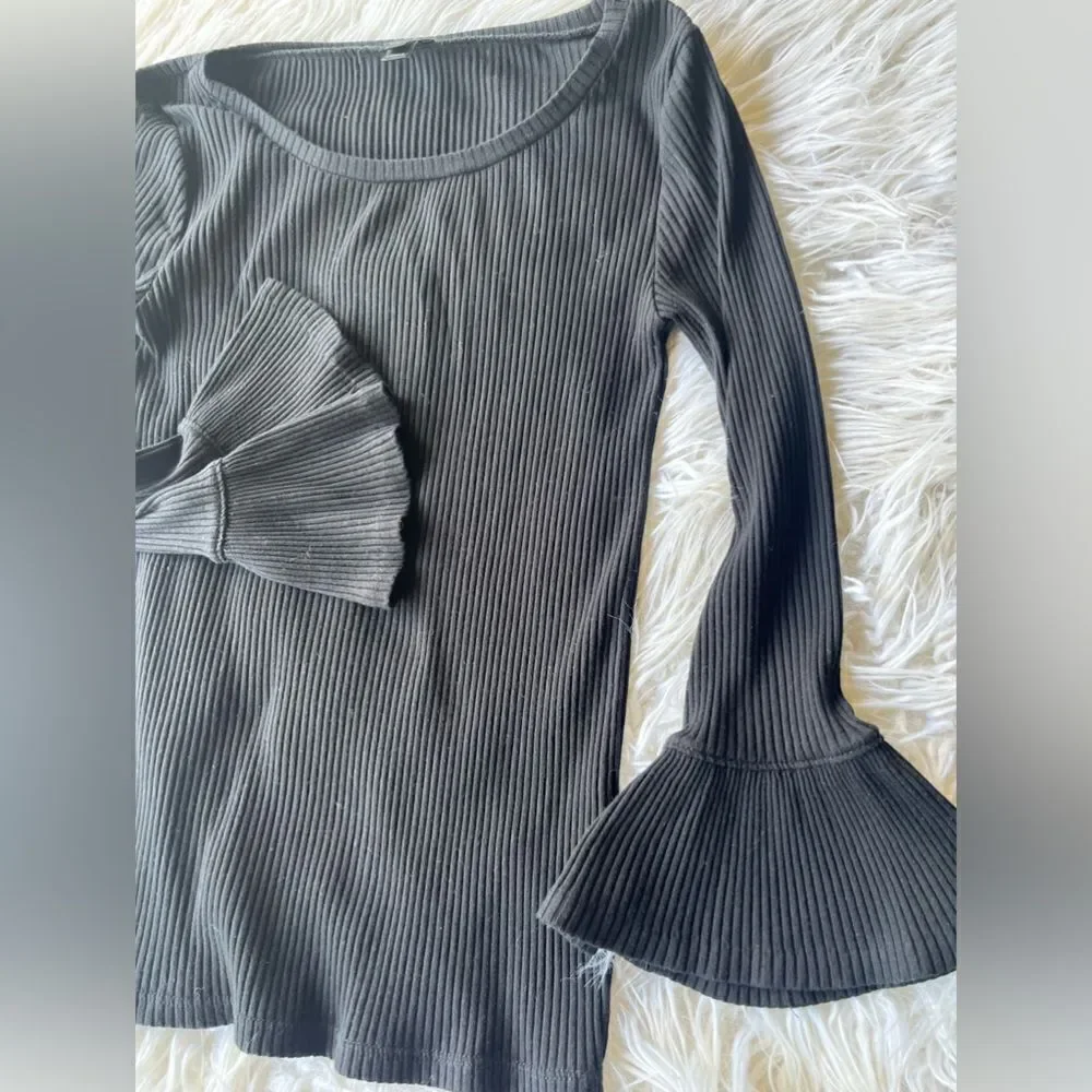 J. Crew Crewneck Sweater  ribbed  xs Black